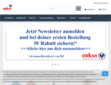Tablet Screenshot of orkansports.de